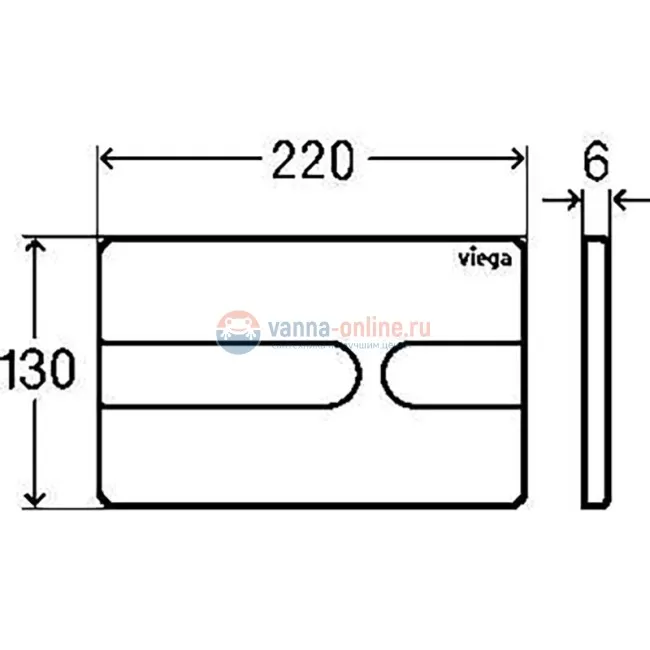Кнопка смыва Viega Prevista 8613.1 хром матовый