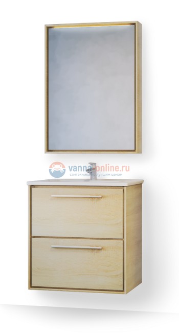 Тумба под раковину Raval Frame 60 Fra.01.60/P/DS, подвесная, дуб сонома