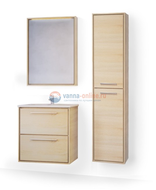 Тумба под раковину Raval Frame 60 Fra.01.60/P/DS, подвесная, дуб сонома