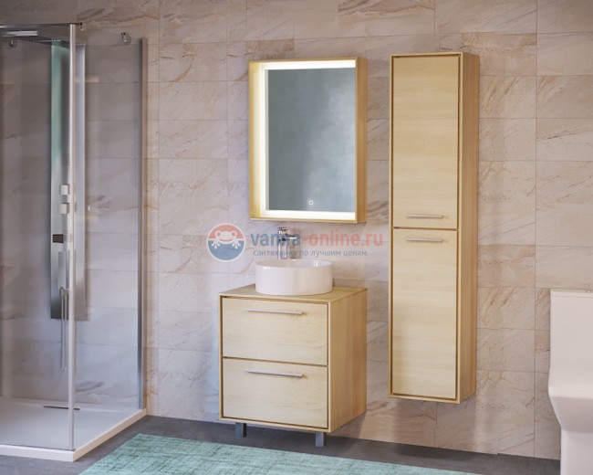 Тумба под раковину Raval Frame 60 Fra.01.60/P/DS, подвесная, дуб сонома