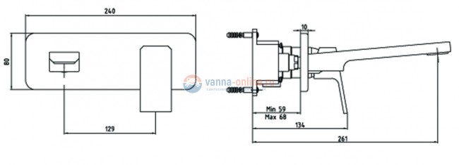 Смеситель E.C.A Tiera 102105140EX для раковины Смеситель E.C.A Tiera 102105140EX для раковины
