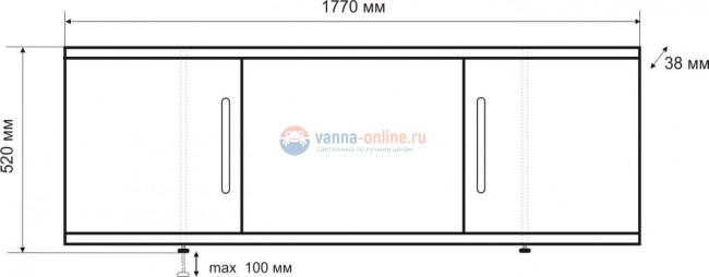Экран под ванну Emmy Соната son1770520bel 180 см белый
