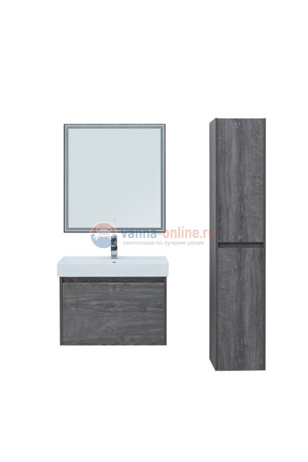 Тумба с раковиной Aquanet Nova Lite 60, 1 + 1 ящик в ящике, дуб рошелье