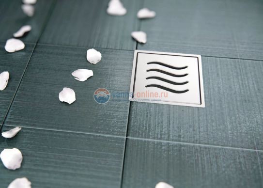 Трап водосток Pestan Confluo Standard Vertical Dry Mask 100*100 мм нержавеющая сталь с рамкой 13000069