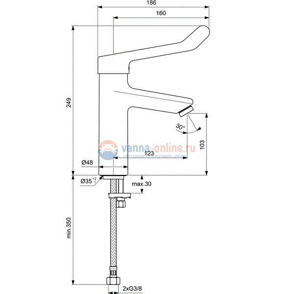 Смеситель для раковины Ideal Standard  CERAPLUS 2.0 BC106AA