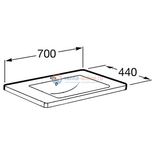 Мебельная раковина Roca Gap 70 см