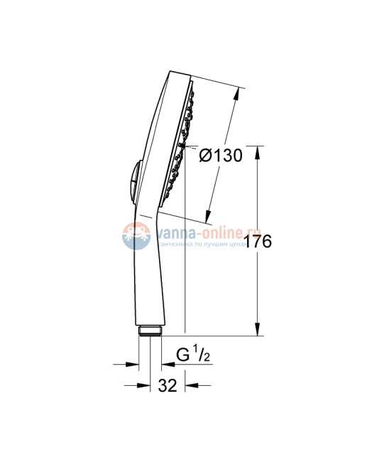 Ручной душ Grohe Power & Soul Cosmo 27663000 Ручной душ Grohe Power & Soul Cosmo 27663000