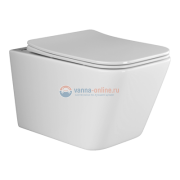 Подвесной безободковый унитаз Ceramica Nova Metric Rimless, крышка микролифт, CN3007