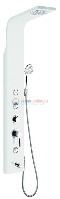 Гидромассажная душевая панель RGW Shower Panels SP-05, цвет белый
