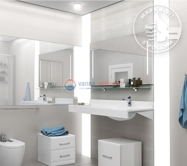 Зеркало Акватон ОТЕЛЬ 120 (1200), 1A101402OT010 с LED-подсветкой