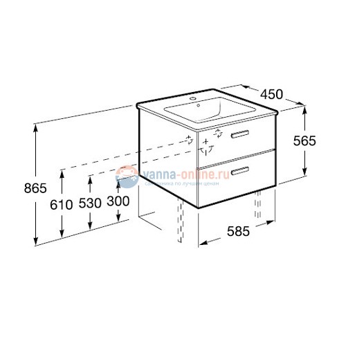 Тумба под раковину Roca Victoria Nord ZRU9000027, 58.5 x 45 x h56.5 см, цвет венге Тумба под раковину Roca Victoria Nord ZRU9000027, 58.5 x 45 x h56.5 см, цвет венге