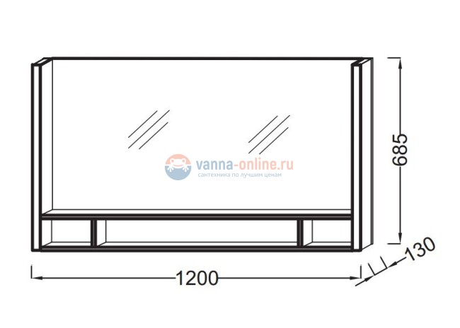 Зеркало Jacob Delafon Terrace EB1183-NF 120 см
