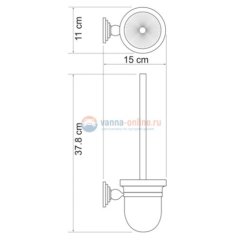 Ершик подвесной WasserKRAFT Ammer 7027 Ершик подвесной WasserKRAFT Ammer 7027