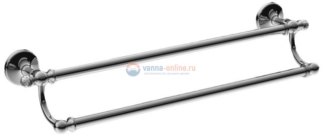 Двойной полотенцедержатель Art&Max Antic Crystal AM-2648SJ-Cr, хром