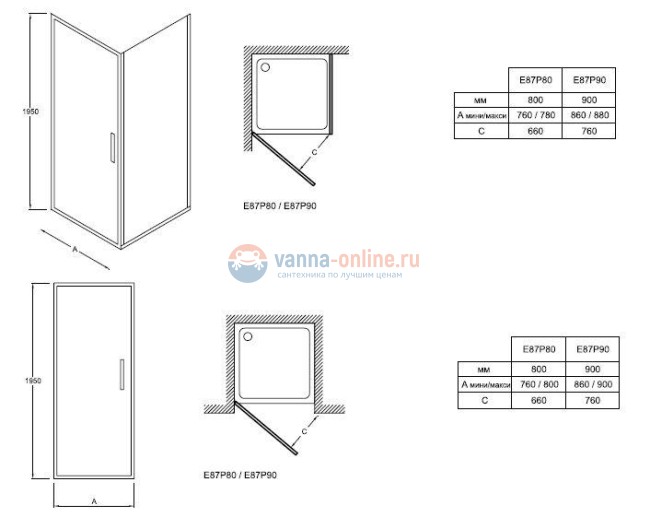 Душевая дверь Jacob Delafon Torsion E87P90-GA, 90*195 см Душевая дверь Jacob Delafon Torsion E87P90-GA, 90*195 см