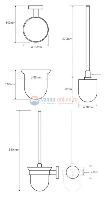 Ершик Bemeta Omega 104113012 Ершик Bemeta Omega 104113012