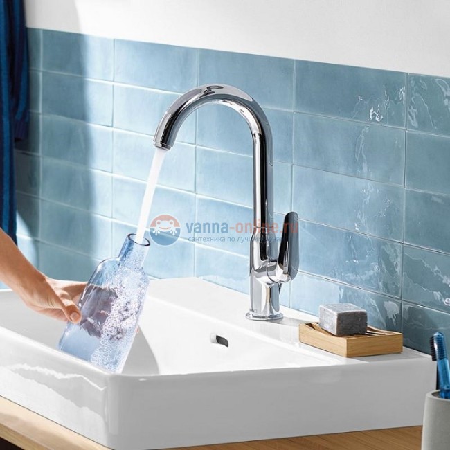 Смеситель для раковины Hansgrohe Novus 71126000, с донным клапаном Смеситель для раковины Hansgrohe Novus 71126000, с донным клапаном