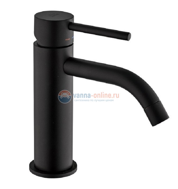 Смеситель Paffoni Light LIG071NO для раковины, без донного клапана, цвет черный матовый