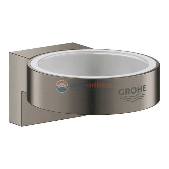 Держатель для стакана или мыльницы Grohe Selection 41027AL0, черный графит матовый Держатель для стакана или мыльницы Grohe Selection 41027AL0, черный графит матовый