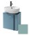 Тумба под раковину Jacob Delafon Nouvelle Vague 45 см, EB3045G-G1I, цвет ментол глянцевый, левая  (EB3045G-G1I)