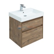 Тумба с раковиной Aquanet Nova Lite 60, 2 ящика, дуб рустикальный