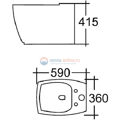 Биде Cezares Flamingo CZR-612 напольное Биде Cezares Flamingo CZR-612 напольное
