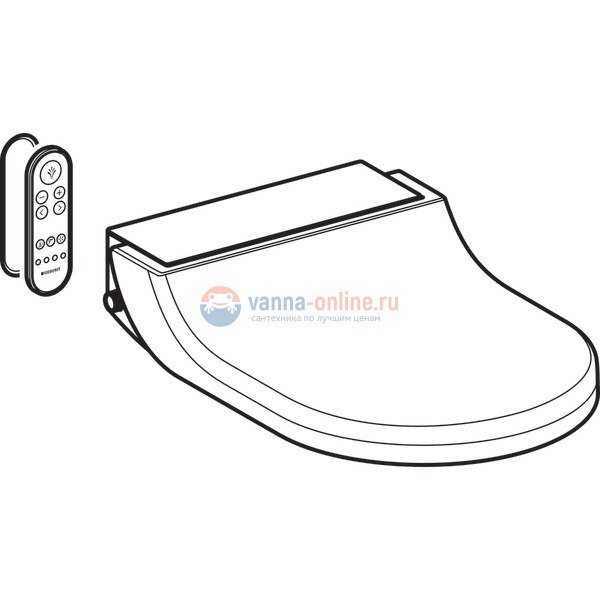 Электронная крышка-биде Geberit AquaClean Tuma Comfort 146.274.SI.1, белое стекло