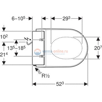 Электронная крышка-биде Geberit AquaClean Tuma Comfort 146.274.SI.1, белое стекло
