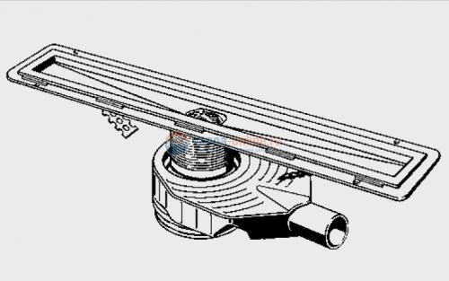 Душевой лоток Viega Visign 619077 с матовой дизайн-решеткой ER1, 900 мм