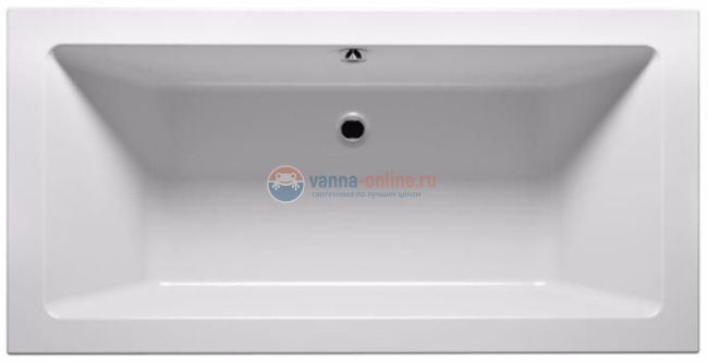 Ванна акриловая Riho Lugo Velvet 180 x 80 см, с тонким бортиком, цвет белый матовый