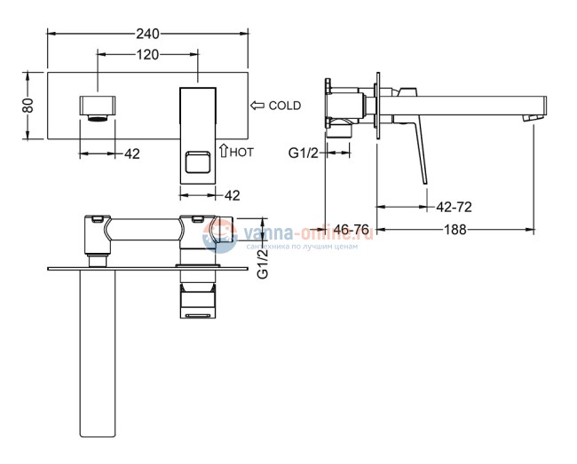 Смеситель Timo Briana 7171/03SM для раковины, черный Смеситель Timo Briana 7171/03SM для раковины, черный