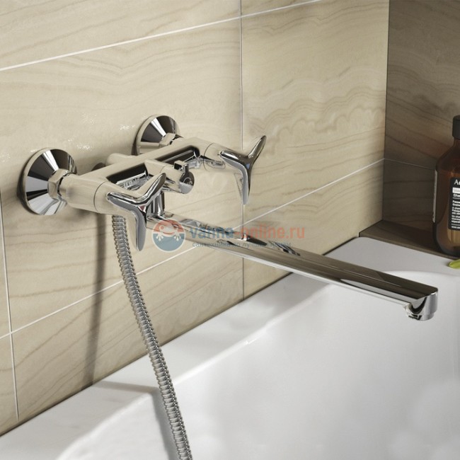 Смеситель Iddis Copter COPSBL2i10WA с длинным изливом, для ванны и душа, хром Смеситель Iddis Copter COPSBL2i10WA с длинным изливом, для ванны и душа, хром