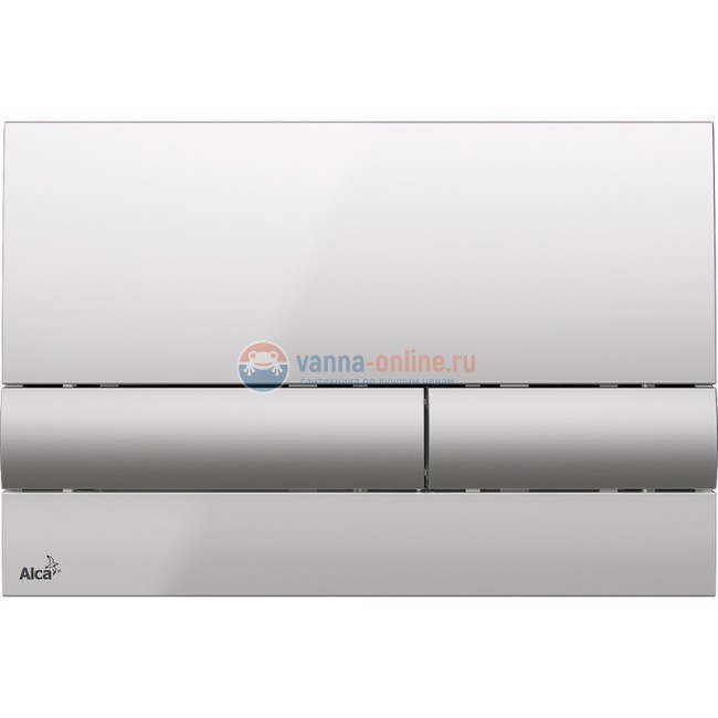 Клавиша смыва AlcaPlast M1713, хром глянцевый/матовый