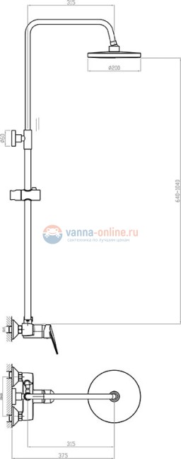 Душевая система Orange M23-912cr Душевая система Orange M23-912cr