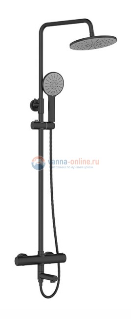 Душевая система Agger Thermo A2461144, черный матовый Душевая система Agger Thermo A2461144, черный матовый