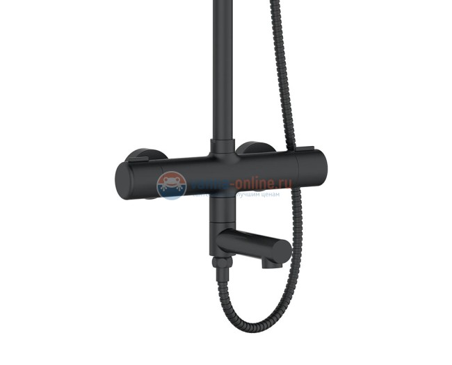 Душевая система Agger Thermo A2461144, черный матовый Душевая система Agger Thermo A2461144, черный матовый