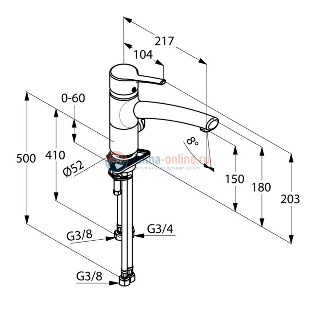 Смеситель Kludi Trendo 335770575 для кухни, для безнапорных водонагревателей Смеситель Kludi Trendo 335770575 для кухни, для безнапорных водонагревателей