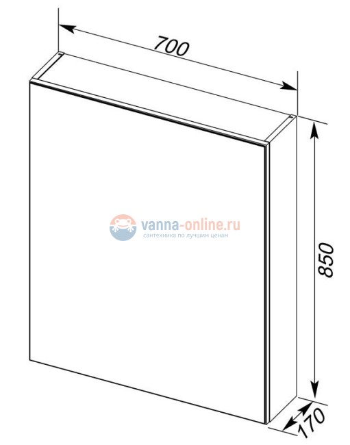 Зеркало-шкаф Aquanet Алвита 70 00184038, цвет белый