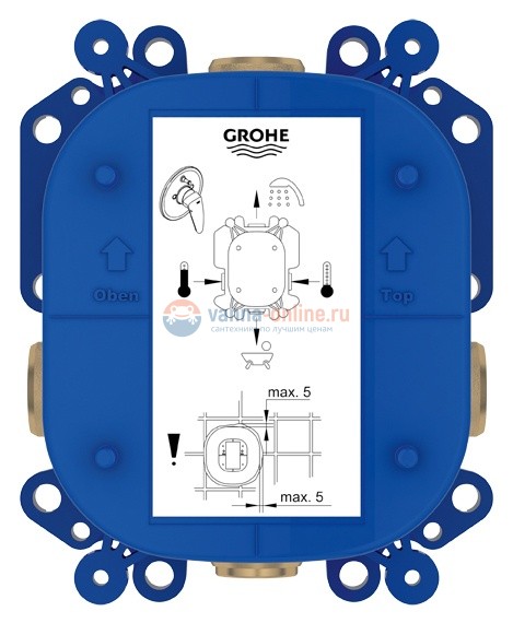 Скрытая часть смесителя Grohe Rapido E 35501000 для ванной или душа