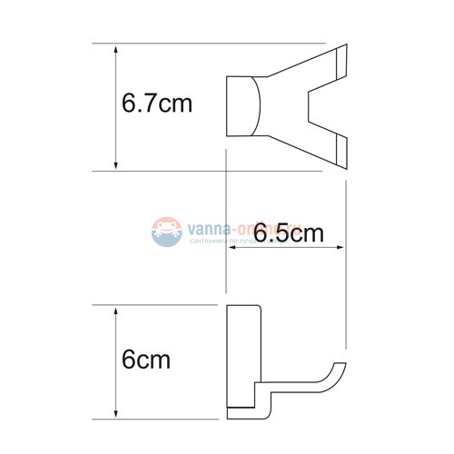 Крючок WasserKRAFT Leine K-5023D, двойной Крючок WasserKRAFT Leine K-5023D, двойной
