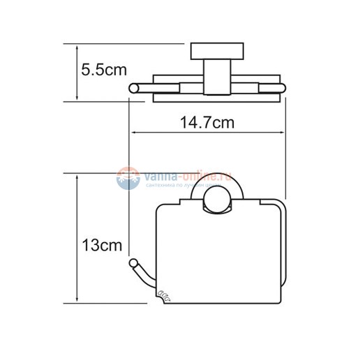 Держатель для туалетной бумаги WasserKRAFT Isen 4025, с крышкой Держатель для туалетной бумаги WasserKRAFT Isen 4025, с крышкой