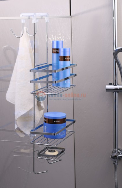 Полка прямоугольная Fixsen FX-871 двухэтажная, хром Полка прямоугольная Fixsen FX-871 двухэтажная, хром