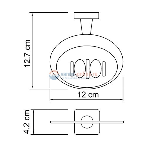 Мыльница-решетка WasserKRAFT Lippe 6569 Мыльница-решетка WasserKRAFT Lippe 6569