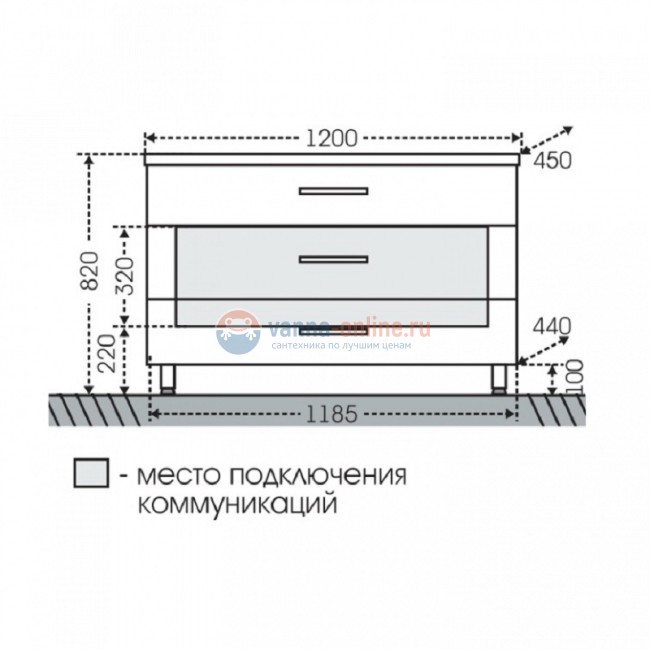 Тумба под раковину СаНта Виктория 120 NEW 700137N напольная, цвет белый Тумба под раковину СаНта Виктория 120 NEW 700137N напольная, цвет белый