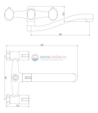 Смеситель Rossinka R02-83 универсальный Смеситель Rossinka R02-83 универсальный