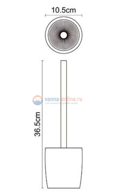 Ершик для унитаза WasserKraft Dinkel 4627