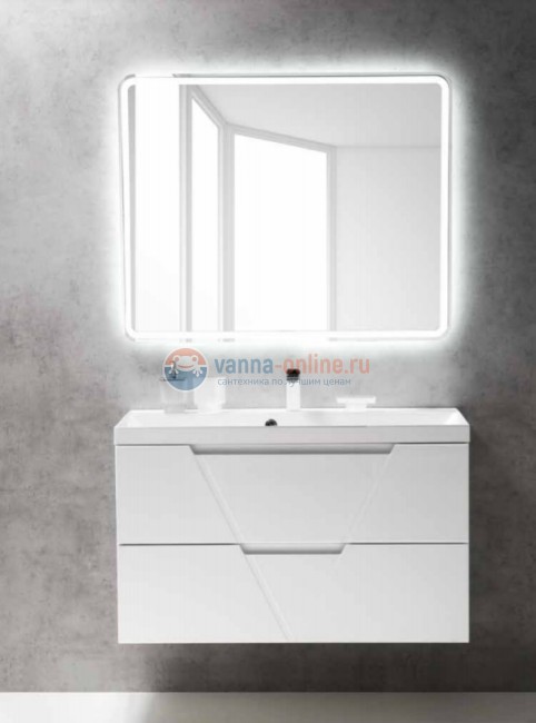Тумба под раковину BelBagno Vittoria-1000-2C-SO-BL 100 см подвесная, цвет белый глянцевый