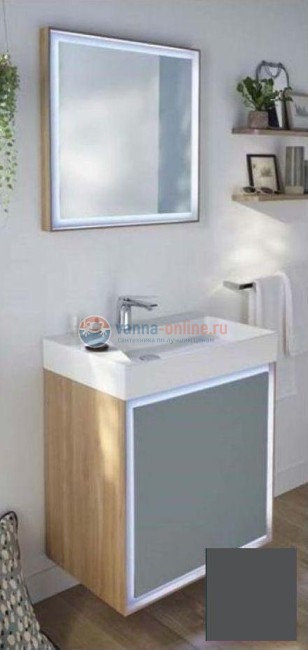 Тумба под раковину Jacob Delafon Rythmik Pure 65 см EB1770-S17, цвет серый антрацит сатин