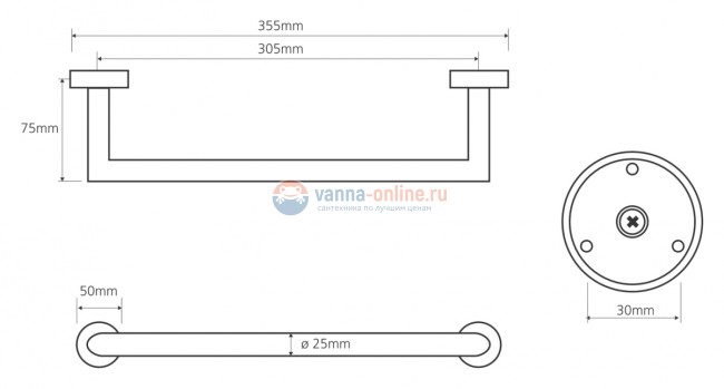 Поручень Bemeta Omega 104307611