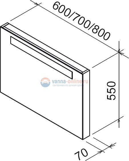 Зеркало Ravak Classic 700 стрип оникс X000000249